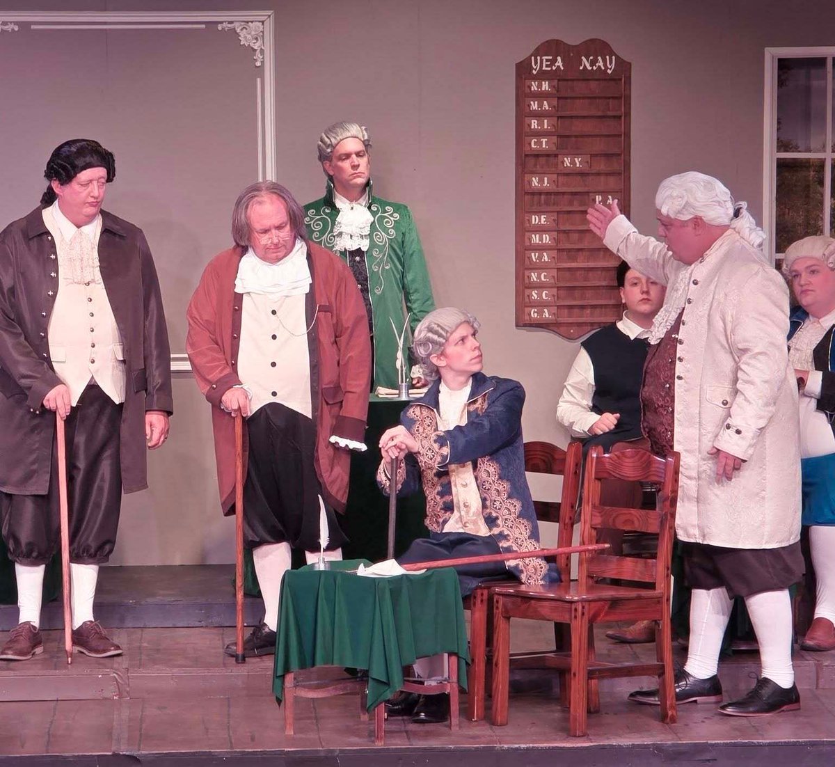 JayCountyCivic's tweet photo. Two down, two to go.
We're back on stage tonight with another performance of the musical "1776."
Come and celebrate American independence with us!
Tickets: https://t.co/T2EK13CNRF https://t.co/HI9jcLpWnR