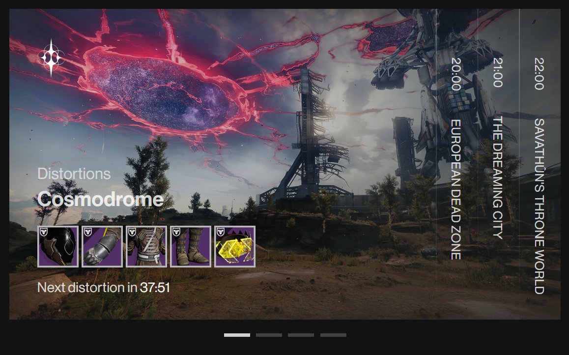 D2LostSector's tweet photo. Braytech has a Distortion rotation schedule.

Distortion rotation.

That's quite enjoyable to say out loud. 

#stimmingonmain 

Anyway, go see https://t.co/NHgjelB1FZ https://t.co/tMk8GnJueM