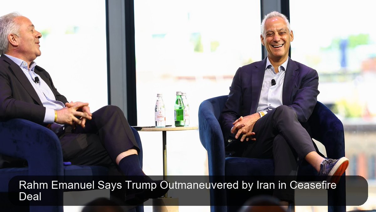 WorldBriefDaily's tweet photo. 🇮🇷 Rahm Emanuel slammed Donald Trump’s handling of a recent ceasefire deal with Iran, saying Trump “got schooled” and was outmaneuvered in the negotiations. Emanuel suggests the agreement heavily favored Iran, raising questions about the deal’s benefits for the U.S.

Source: Financial Times