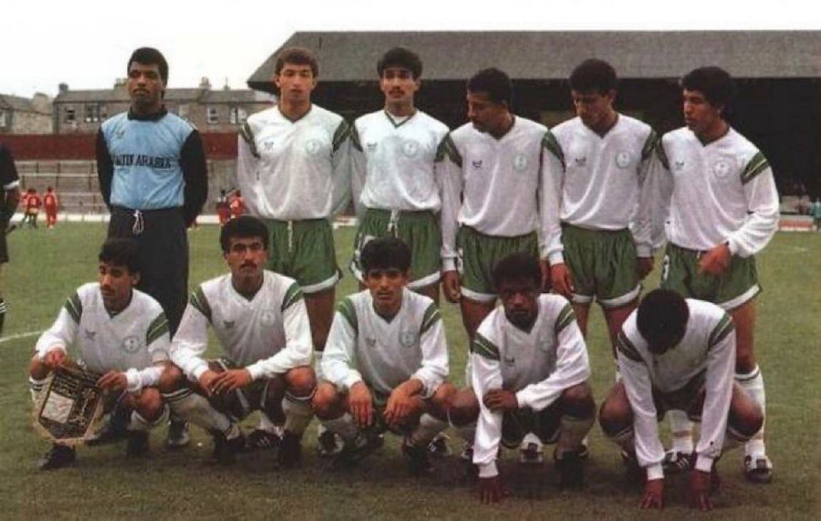 FootballInT80s's tweet photo. The successful Saudi Arabia side that won the U16 World Cup in 1989 by beating Scotland. https://t.co/jUGLVgswHH