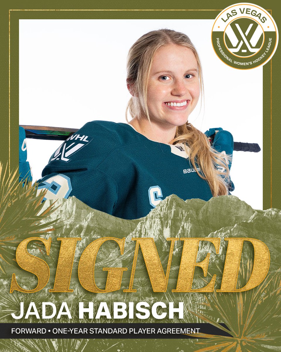 pwhl_lasvegas's tweet photo. Welcome to Vegas, Jada 👋

We’ve locked in forward Jada Habisch on a one-year Standard Player Agreement!

📰 https://t.co/OORn6ZdfBd https://t.co/Sx7k6GvAg2