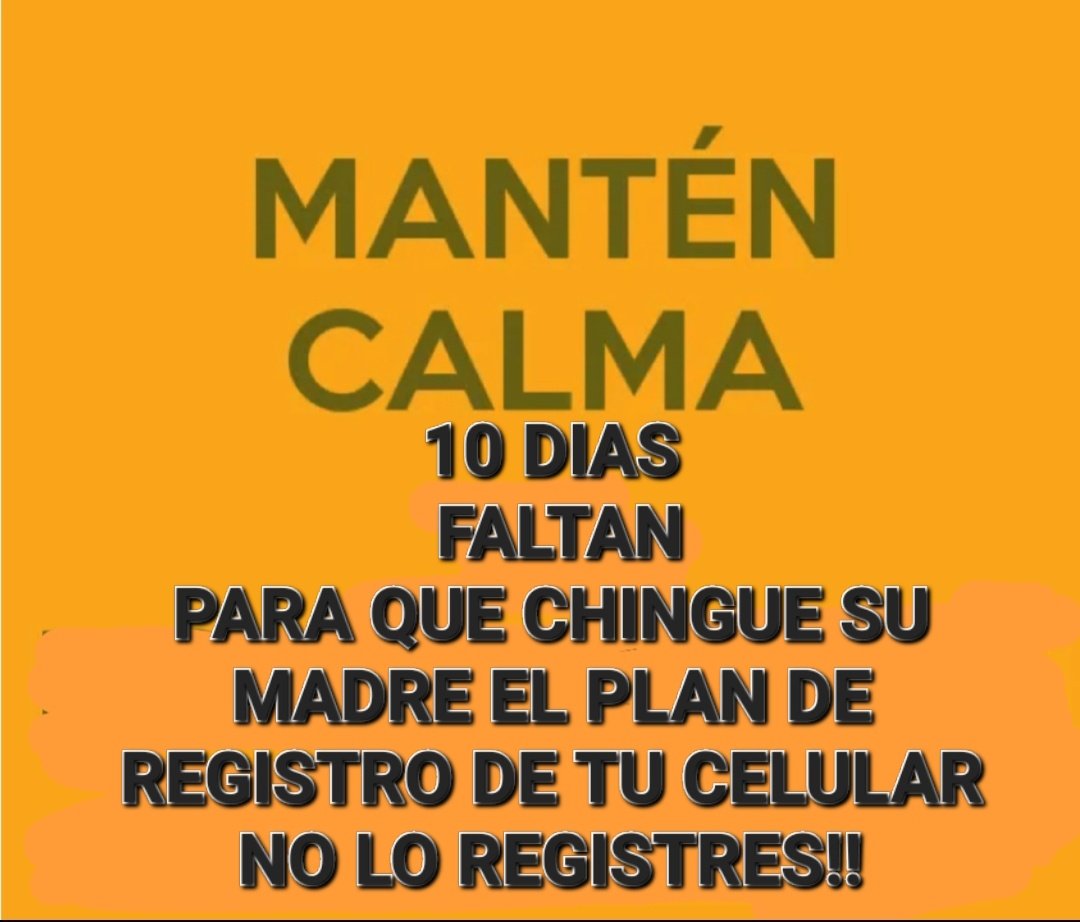 germancuriel5's tweet photo. #noregistrestucelular https://t.co/im01r0SXWU