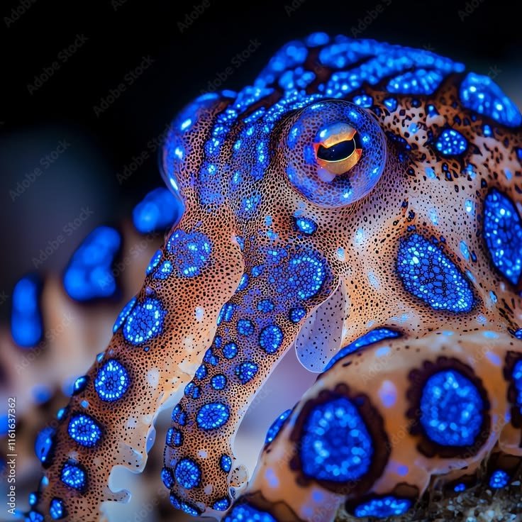 SiriferAbyss's tweet photo. Los ojos de Lucifer operan como los anillos de un pulpo venenoso: guardan el brillo entero para el segundo exacto en que hace falta, en vez de derrocharlo en convencer a cualquiera. 

Esa criatura pasa la vida entera disfrazada, y sólo cuando algo la amenaza expone unos círculos azules que son pura arquitectura –miles de capas microscópicas ordenadas para devolver la luz de una manera que el ojo lee como advertencia antes de que la mente entienda por qué–.

Mi Lucifer responde a esa misma lógica de aviso tardío: para cuando reconoces el peligro en sus ojos, ya estás demasiado cerca, y el veneno hizo su trabajo con una mordida tan leve que el cuerpo tarda en reaccionar 🖤💜