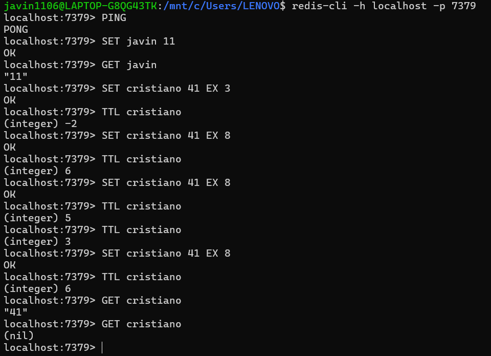 JavinChutani's tweet photo. Implemented the GET, SET, TTL commands in my Redis Implementation... these were kinda simpler than I thought, and easier than previous sections. https://t.co/0CAFi9QRlU
