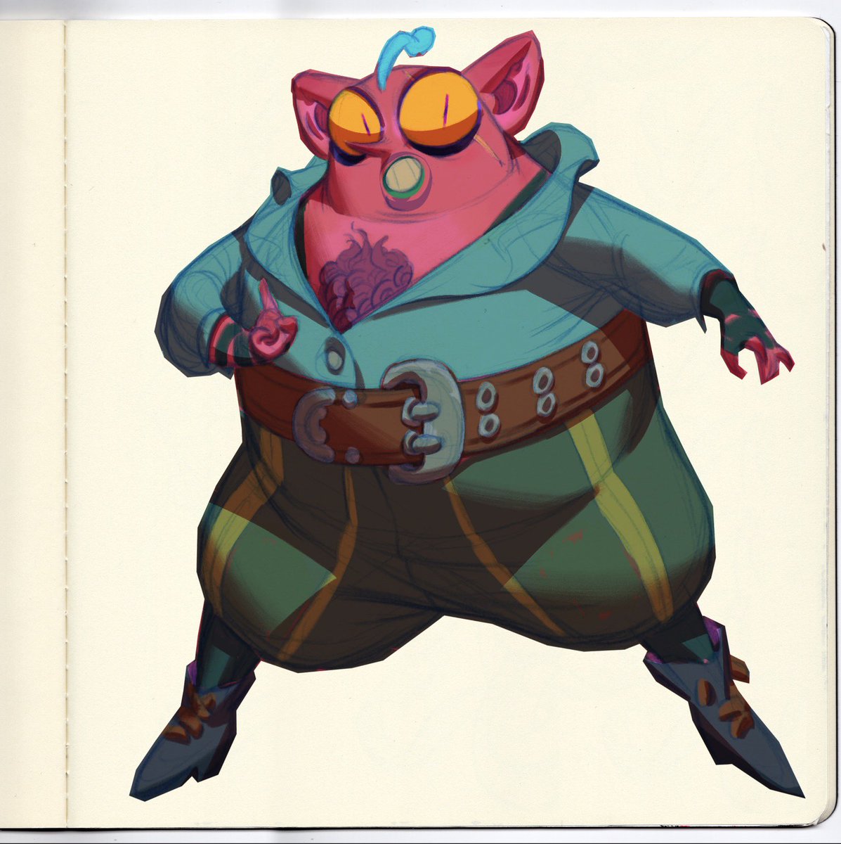 WLIU9's tweet photo. A quick character i sketched on the late night stream. :D
-
-
-
-
-
#sketch #designprocess #characterdesign #conceptart #rendering https://t.co/bisEqQlIlE