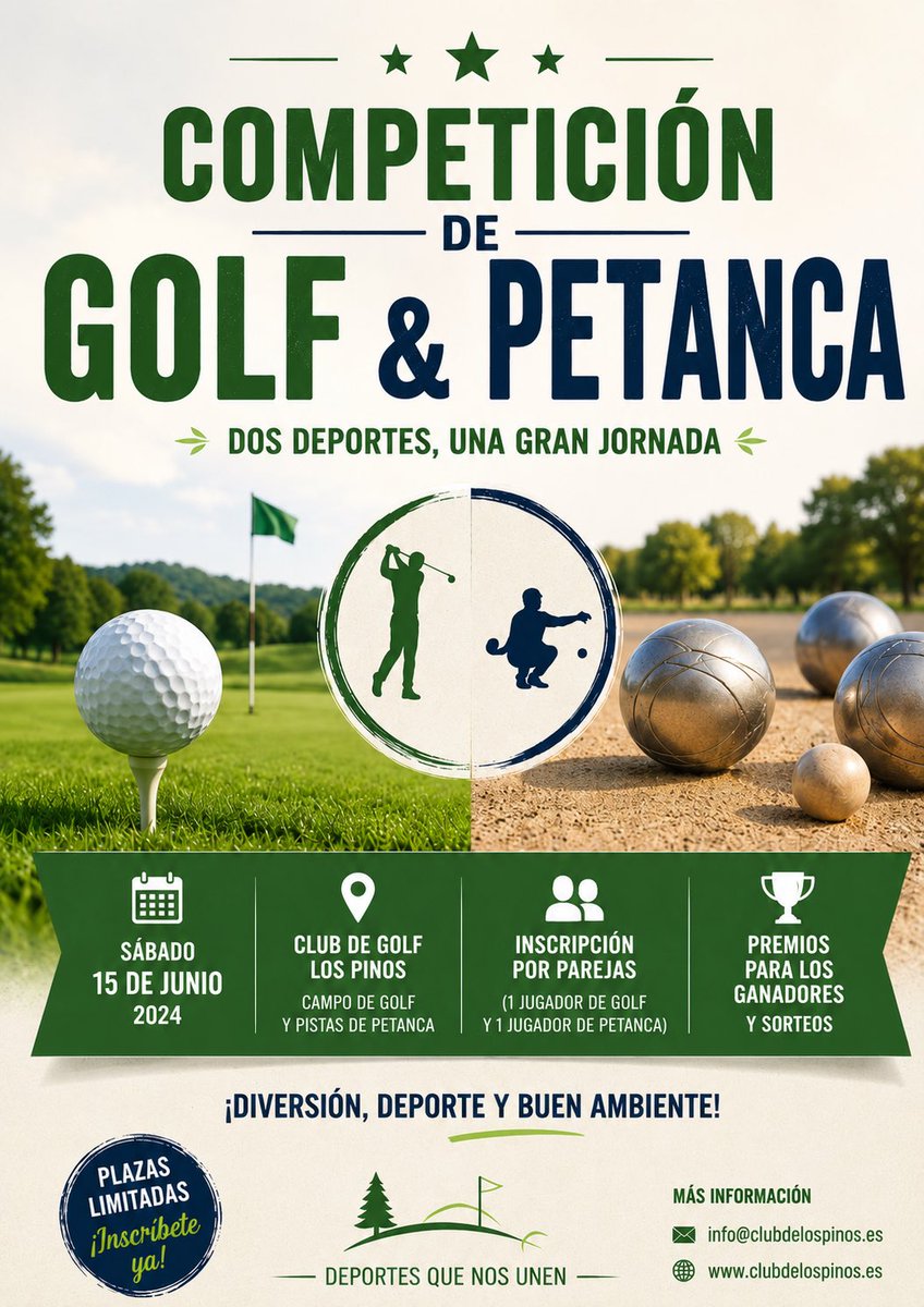 fjmb61's tweet photo. @MovistarGolf 
#AquíGritamosGolf
Mi propuesta sería la de combinar una jornada de golf y petanca por parejas https://t.co/LGe4AsrqL2