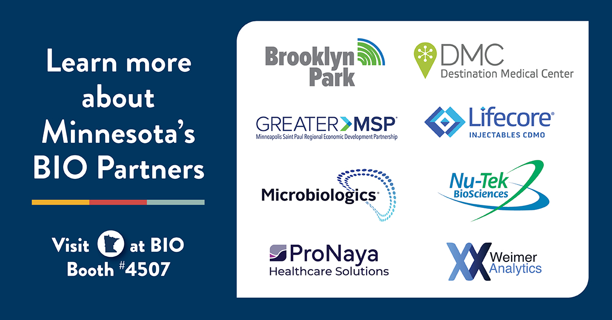 mndeed's tweet photo. Curious about the companies and organizations driving Minnesota’s thriving biotech industry? Learn more about the incredible partners joining us at BIO 2026—innovators shaping healthcare, diagnostics, medical devices and more. Explore Minnesota's strong bioscience ecosystem! https://t.co/NmFUoT3olC
