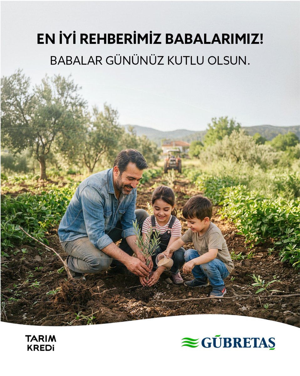 gbrfab's tweet photo. Emeğiyle büyüten, sabrıyla güç veren tüm babaların Babalar Günü kutlu olsun.

#Gübretaş #TarımKredi #BabalarGünü https://t.co/0ViHJBeaFf