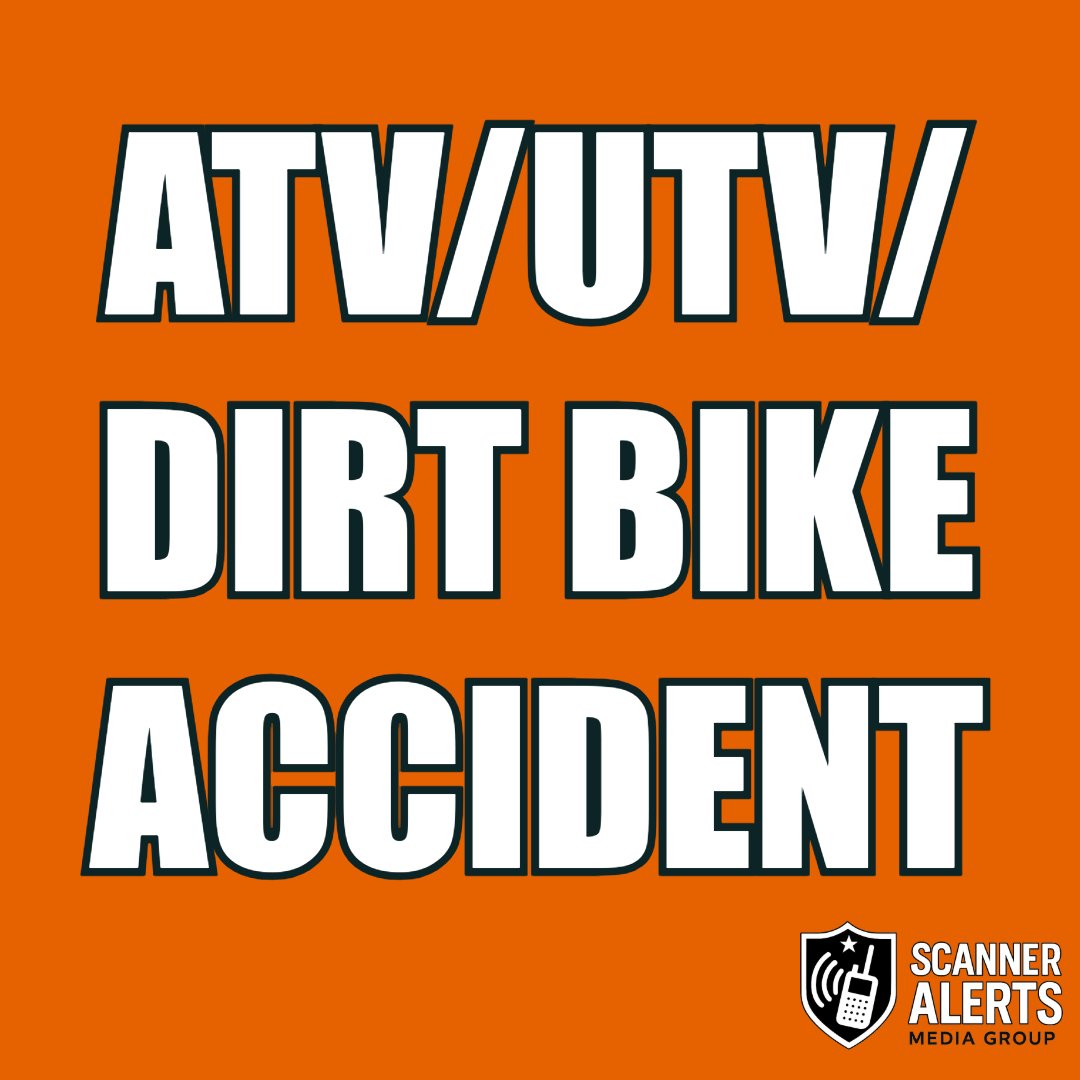 Rochnhscanner's tweet photo. New York *ATV/UTV/DIRT BIKE ACCIDENT* 9281 Ellinwood Rd, Corfu, NY 14036, USA - ATV ACCIDENT, REPORT IS A PERSON HIT A TREE W/ SERIOUS HEAD INJURIES. MERCY FLIGHT IS REQUESTED. - 6/20/2026 19:28:08
26-22636-MVA
#NewYorkSafety
#ATVAccident
#RoadToRecovery
#CorfuNY
#TrailSa… https://t.co/9ayldW9Bno