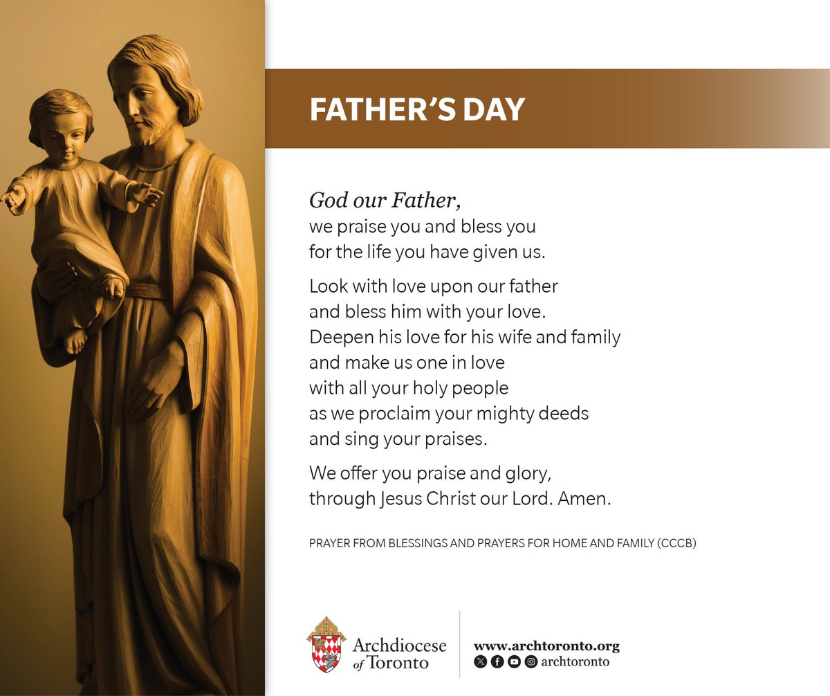archtoronto's tweet photo. A Prayer for Father's Day #catholicTO https://t.co/mDj0OrI3qi