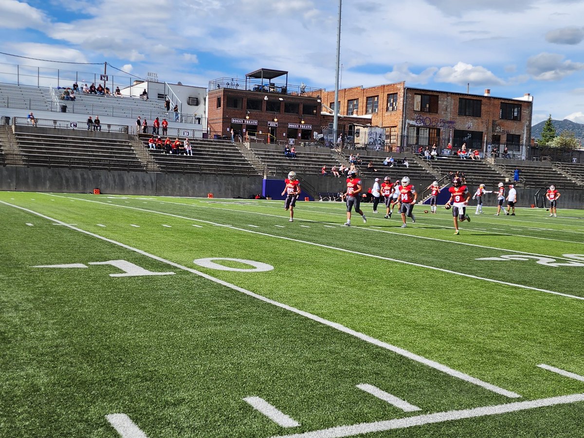 JoshMNBCMT's tweet photo. 90 minutes out from the 79th East-West Shrine Game here at Naranche.

Big Sky's Cal Marceau just drilled a 55 yard field goal in warmups! #mtscores https://t.co/Fle8sawsbF