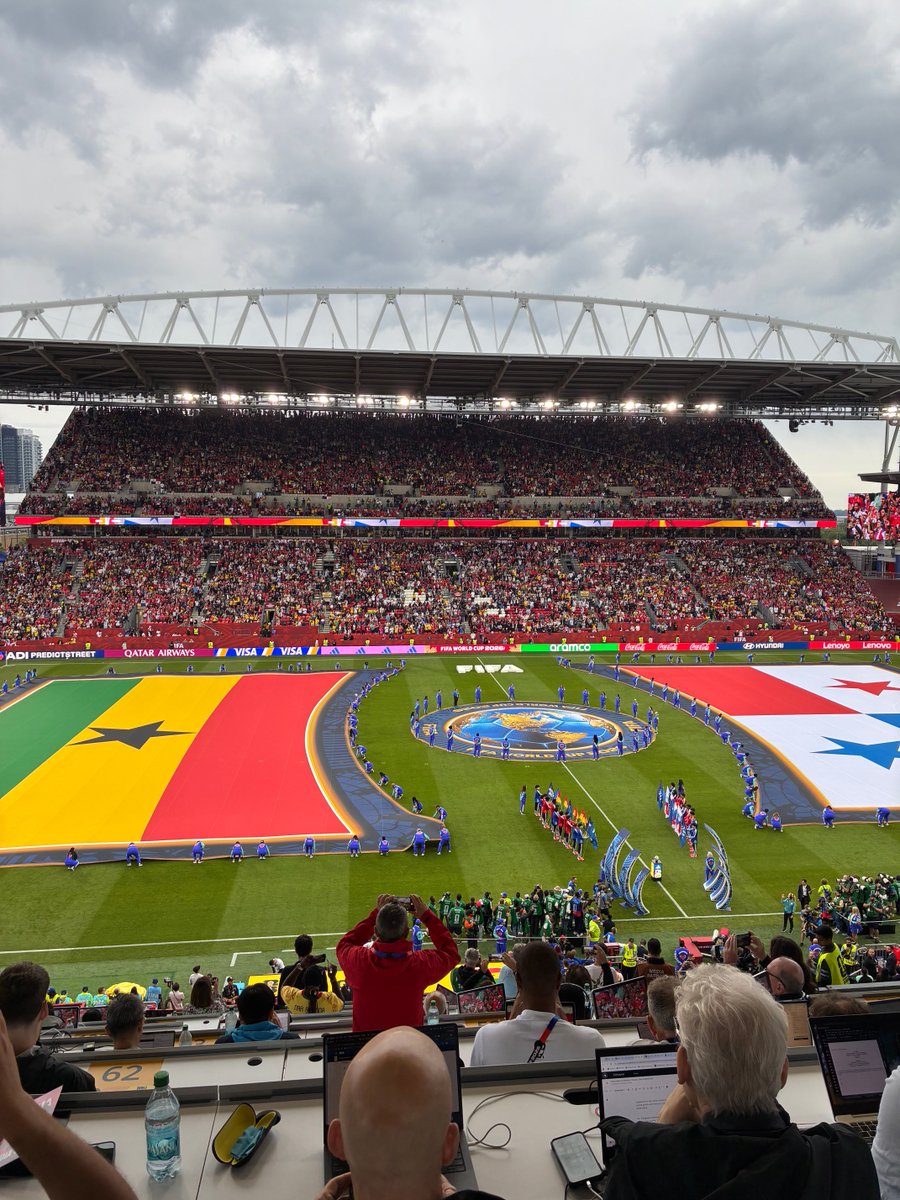 longleysunsport's tweet photo. Three matches in Toronto so far, each with a spectacular in-game environment, each with its own identity.  Patriotic for Canada.  Passionate for Ghana-Panama. Dramatic for Germany-Ivory Coast. https://t.co/5ypNwxIkBK