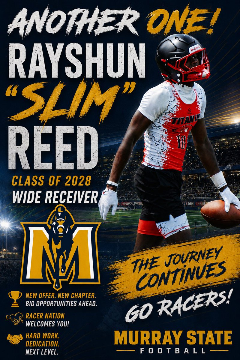 CRSportsLive's tweet photo. Congrats to @RayshunReed2028 on getting an offer he didn’t know he was getting Murray State. He balled so I talked to @WrightJody and he said “I wanna offer him”. #TitanUp #IfYouBalliLLCall https://t.co/0oyUF31pvP