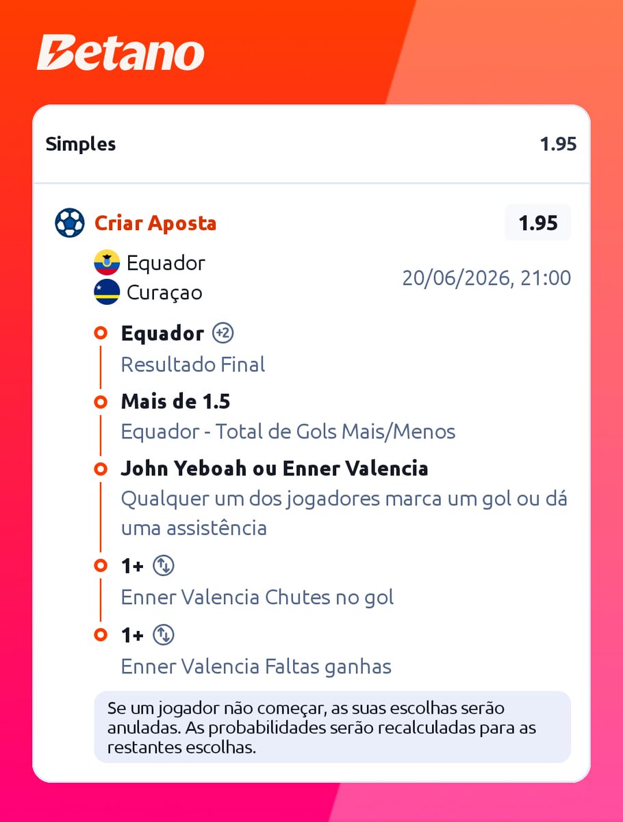KanguruTips's tweet photo. 1un⚽️🍀🙏🏻(Intermediária)

https://t.co/5jUS6H3YKT

💻📱@betano_brasil

Se tiver +18 anos clique no link, se cadastre e faça parte de uma das melhores casas de apostas que existe! Mas jogue com RESPONSABILIDADE!
https://t.co/dCZQVMw7jM https://t.co/PMUNci90GZ