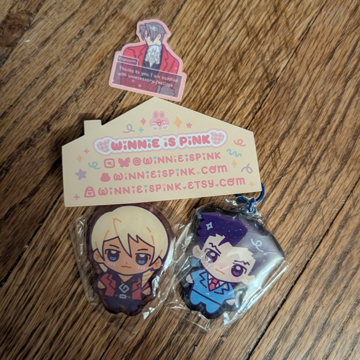 wriightway's tweet photo. // got some things in today I thought I'd share. I don't fully know the etiquette of doing this, so I separated them by seller
merch in the 2nd image is from user syni_bread 's etsy

(the kristoph charm will be given to my bf next time I see him) https://t.co/cxf8TxRjYD