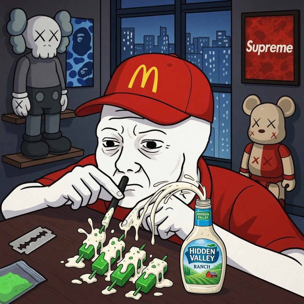 Alaboosh's tweet photo. @ToolySOL If you drink $ranch when you wake up you will be fine https://t.co/Ie7AbaSeJJ