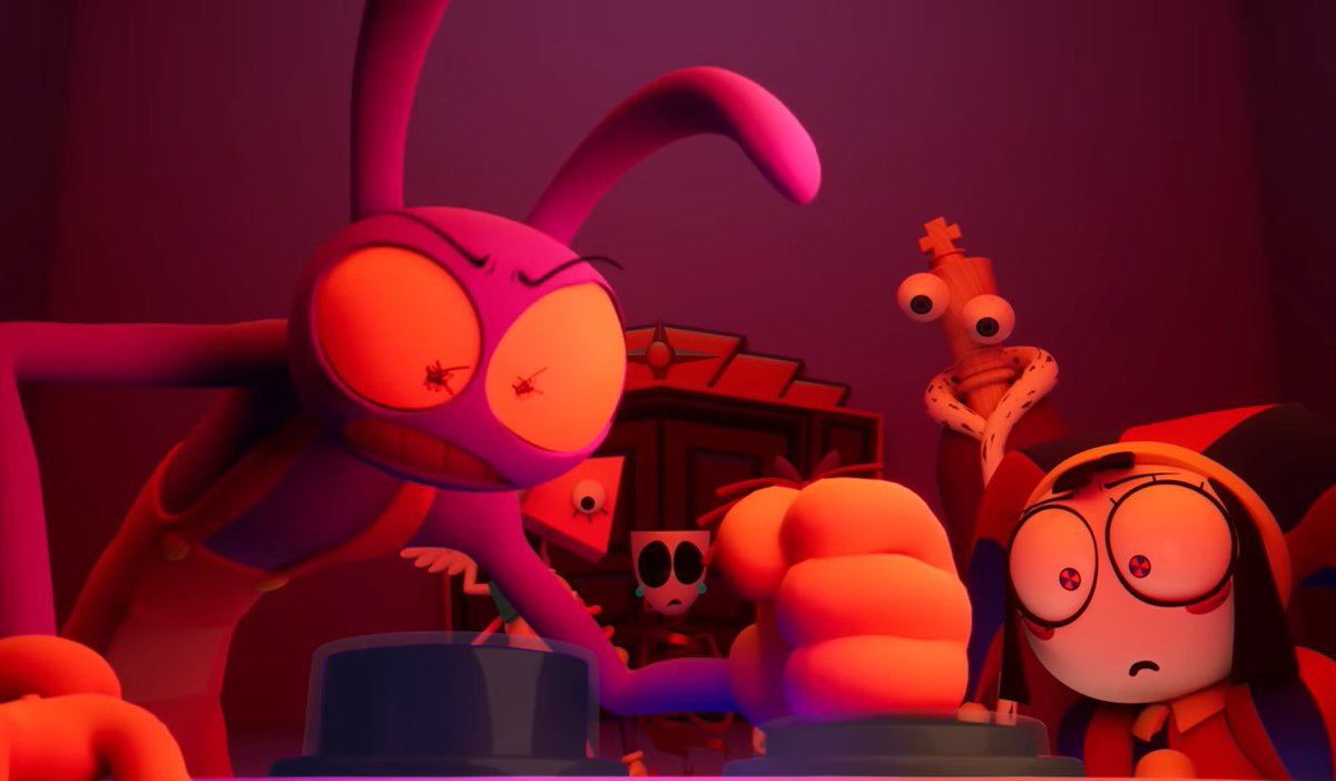 t0ybox64's tweet photo. #tadcspoilers
.
.
.
.
.
.
.
.
.
.
.
.
.
.
.
In hindsight, the button was not what Gooseworx was talking about when she said we'd see the worst thing he's done on screen. I think she was referring to Jax causing Ribbit to Abstract. (1/2) https://t.co/mvk37u36kO