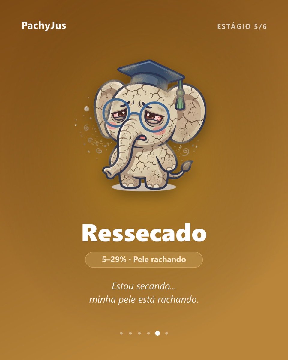 pachyjus's tweet photo. Se a sede apertar e você não abrir o app, a situação complica rápido:

🐊 Úmido (30%–44%): Ele implora por alguns artigos.

🌵 Ressecado (5%–29%): Dias sem ler fazem a pele dele rachar.

Bora salvar o Pachy e garantir a vaga? O BETA público tá LIBERADO e 100% grátis na bio! Sem precisar de conta. 🚀 (4/4)