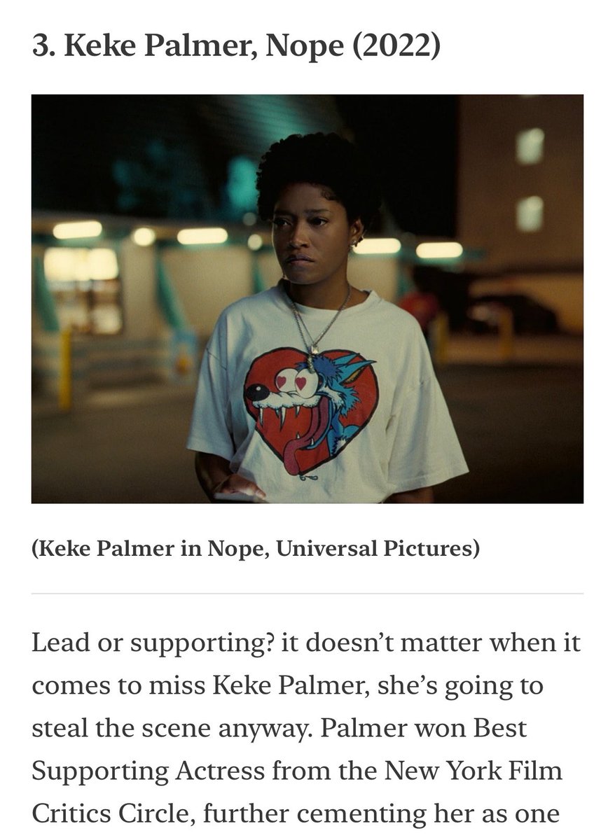 cultwire's tweet photo. The 20 biggest Oscar snubs of the decade (So Far):

#3. Keke Palmer, “Nope” (2022)

Read the full article on Substack: https://t.co/PgNxAILUDs https://t.co/O8wNjDKks2