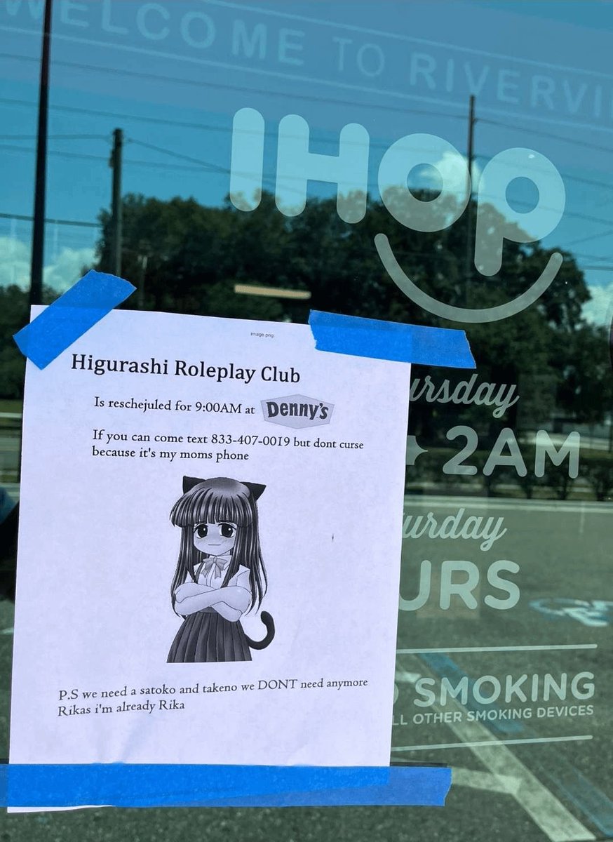 JNakz64Photos's tweet photo. Higurashi roleplay at Denny's tonight around 2 AM. We will be sipping that bernkasteler afterwards. 

#higurashiroleplayclub
 #touhoufest https://t.co/ZMTNQwsbv3