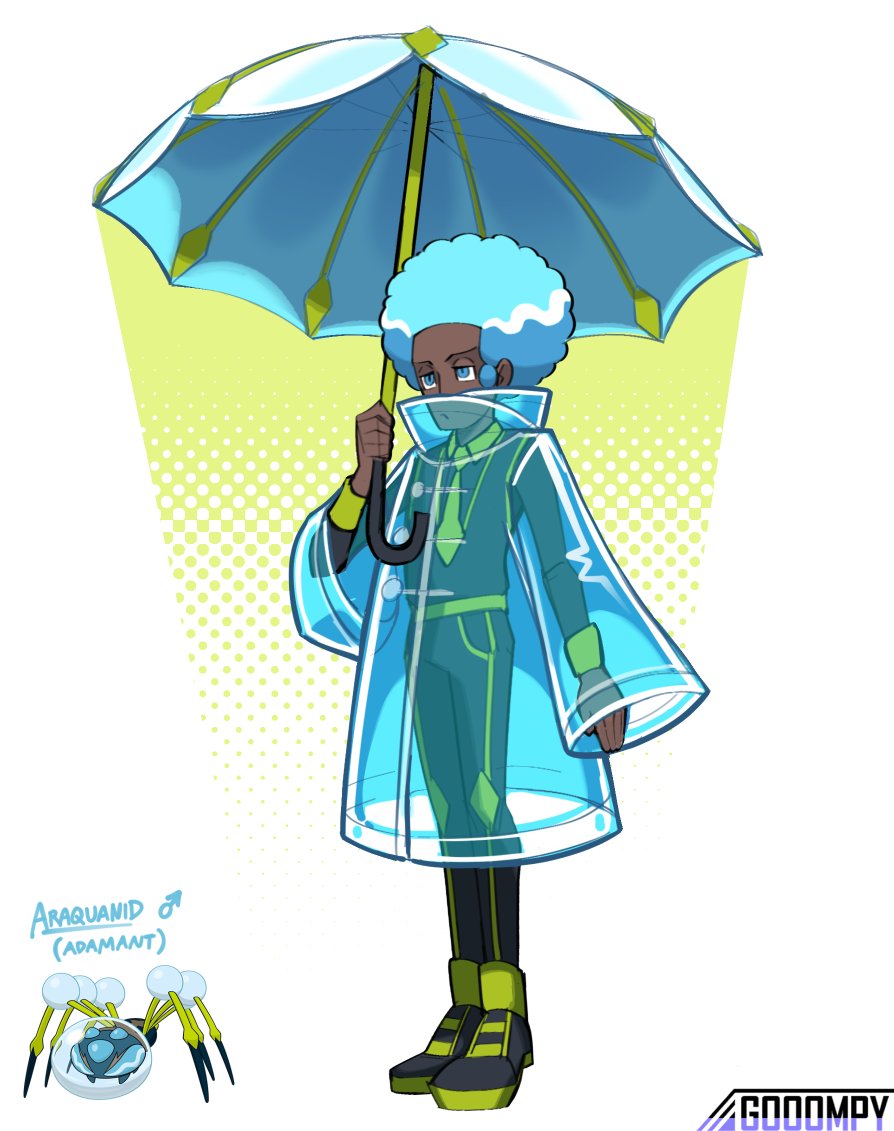 Gooompy's tweet photo. Araquanid gijinka from my mono-water Alola playthrough https://t.co/JEPTf5dz7X