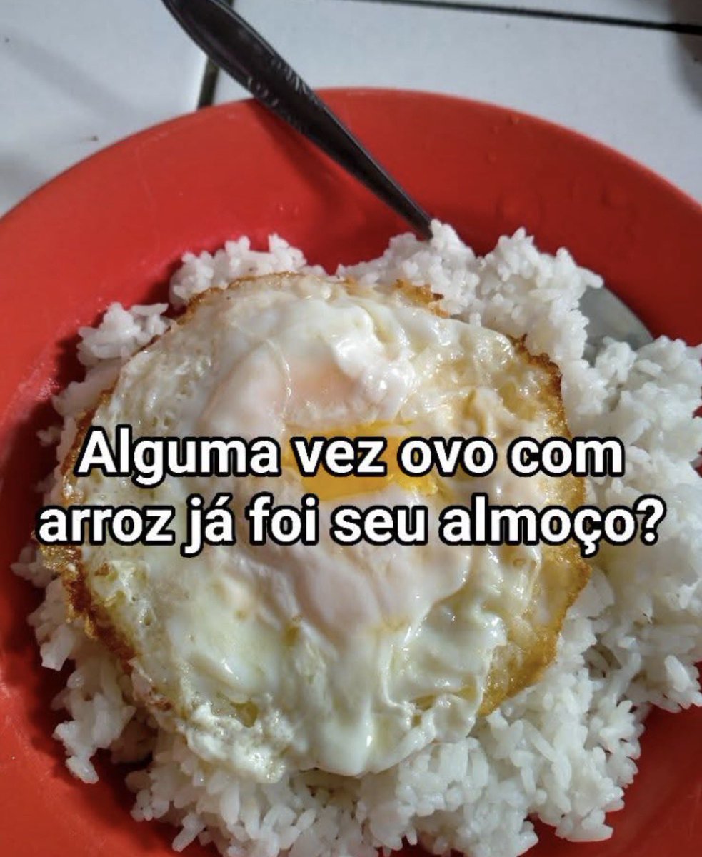 WanderValero's tweet photo. Acho que muita gente já comeu arroz com ovo, eu já e vc? https://t.co/cvfyrVHeXP