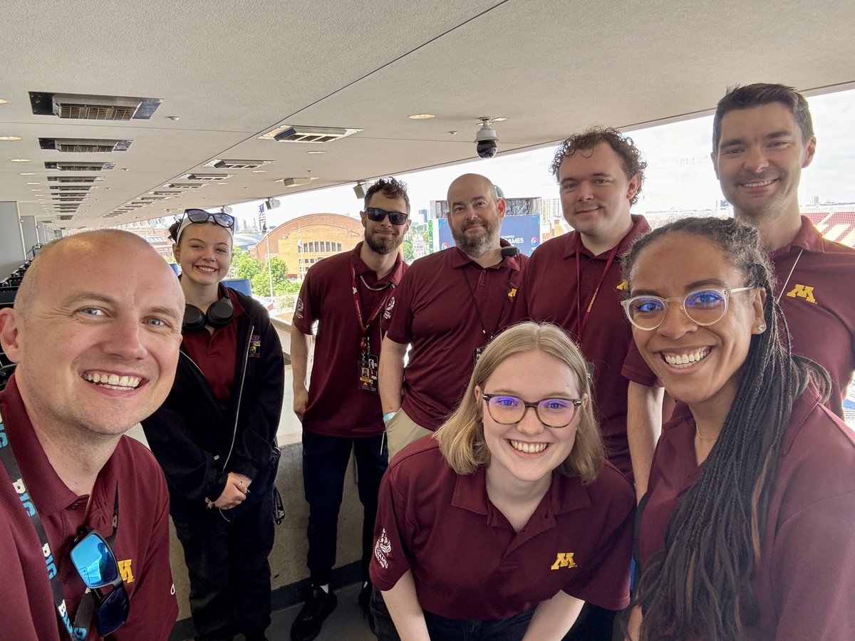 GopherVideo's tweet photo. A peek behind the scenes at a few of our staff who are supporting Opening Ceremonies today for @2026USAGames at Huntington Bank Stadium and 3M Arena at Mariucci.
Good luck to all the athletes this week! https://t.co/LkMxTCw2Hx