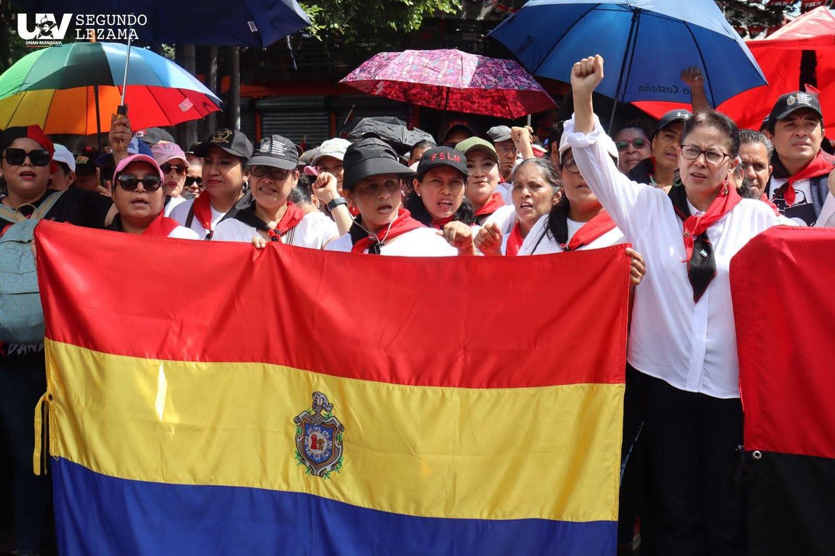 13JulioUNANMGA's tweet photo. Con algarabía y mística revolucionaria la militancia sandinista de la Unidad de Victoria Segundo Lezama de la UNAN-Managua participaron en la conmemoración del 47 aniversario del Repliegue al Vapor. 
#SomosUNAN
#ManaguaSandinista https://t.co/ZUKCIH4Q2h