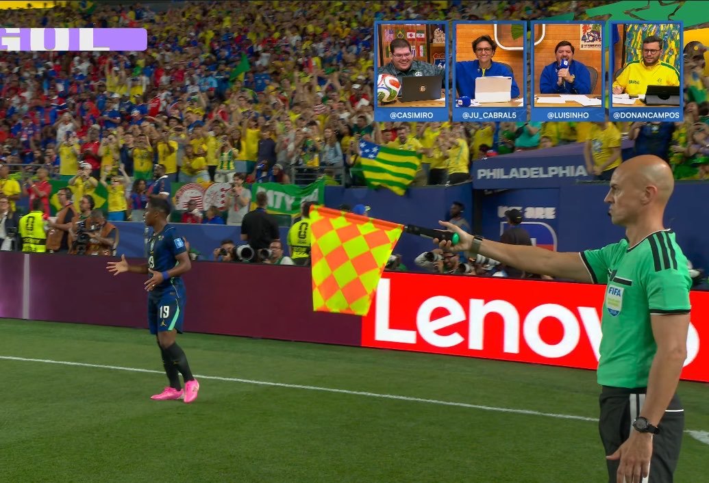 lllStatic's tweet photo. @postedwithnelli @Spotify bandeirinha arrombado anulou o gol do endrick https://t.co/9yvuuaz5lF