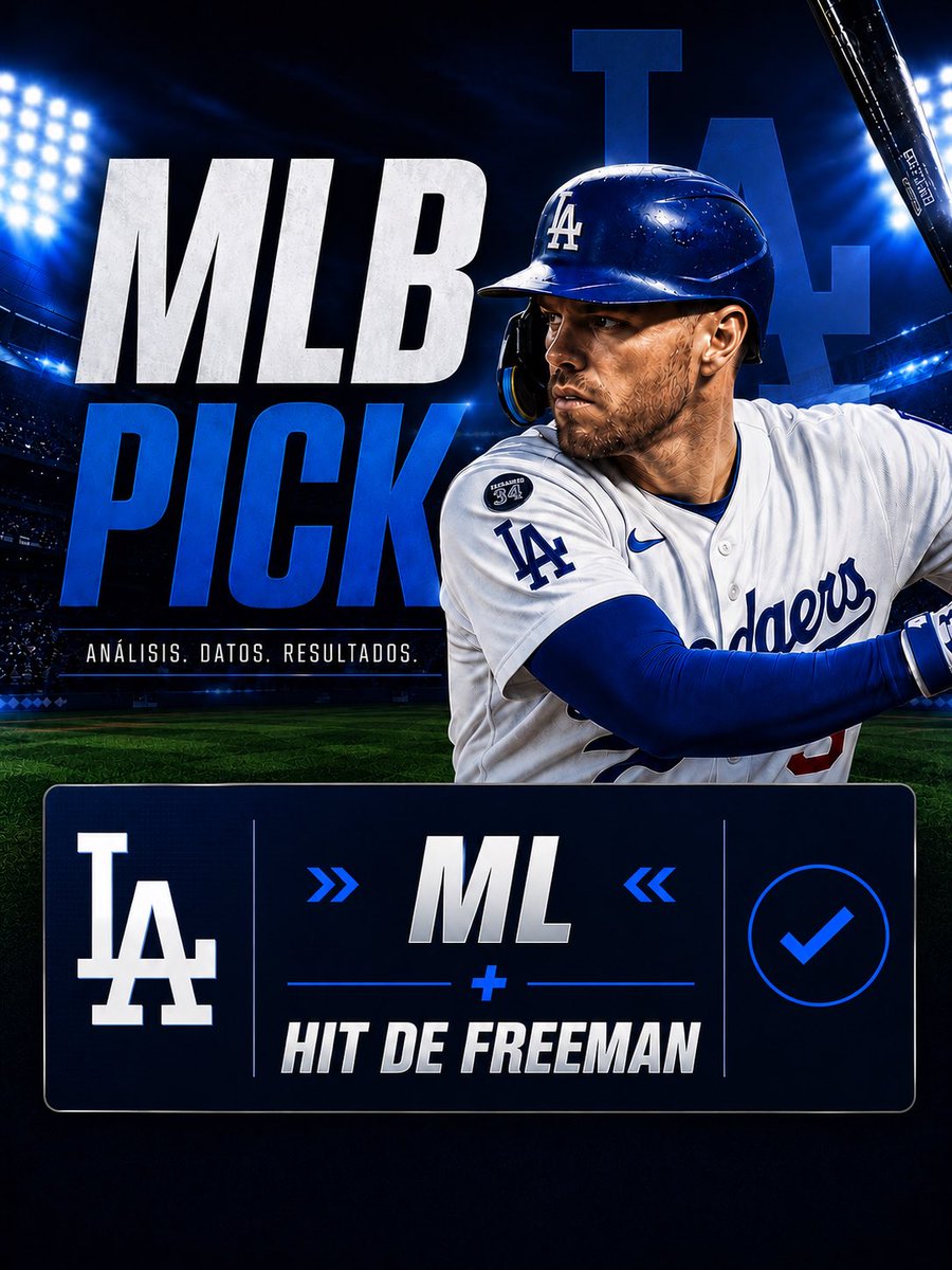 HJCJ05's tweet photo. ⚾ Dodgers ML + Freddie Freeman 1 Hit ⚾

✅ Los Dodgers cuentan con ventaja tanto en el montículo como en la ofensiva.
✅ Freddie Freeman ha tenido buenos números frente al abridor rival y llega como uno de los bates más confiables del lineup.
✅ En toda la temporada, Freeman solo se ha quedado sin hit en partidos consecutivos en tres ocasiones, mostrando una gran consistencia juego tras juego.
✅ Un solo hit es suficiente para cobrar su parte del mercado y normalmente cuenta con múltiples oportunidades al bate.
✅ Cuando Freeman produce ofensivamente, las probabilidades de victoria de Los Ángeles aumentan considerablemente.

@MLB #Dodgers #mlb