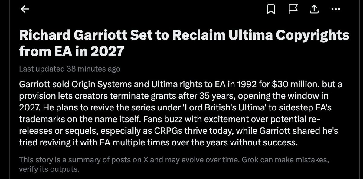 americanmcgee's tweet photo. Quite a few people looping me in on news of Richard reclaiming rights to Ultima and asking what (if anything) this might mean for Alice. 

And the simple answer is: It means nothing. 

Garriott had a very unique deal in place with EA and was able to leverage aspects of that deal to achieve this result. I had and have no such deal with EA. 

To this day, many people continue to operate on the false idea that I "sold Alice to EA." I did not. I was an employee of EA when Alice was created. They own it - as is normal for most companies - as a function of my being an employee at that time. 

That being said, Richard is doing something here which I am also doing - renaming the thing so that it becomes unique (and his) again. 

I did that with the "Victorian McGee's Alice" line of Wonderland-inspired plushies at @PlushieDreadful 

And we're putting the Victorian McGee Alice stuff into "Spare Hearts" the Plushie Dreadfuls game as well into (eventually) Dreadfuland - the larger, more Alice-like 3D action game we hope to make off the success of Spare Hearts. 

So, if you want to see a new "Alice" game from me - your best bet is to throw your support into Victorian McGee and Plushie Dreadfuls. You can do that by buying plushies, spreading the positive word, and correcting misinformation when you see it.

Best of luck to Lord British! I still have fond memories of epic parties at Garriot Castle in Austin waaaay back in the day. Richard is among my favorite people and he deserves all the good things ❤️