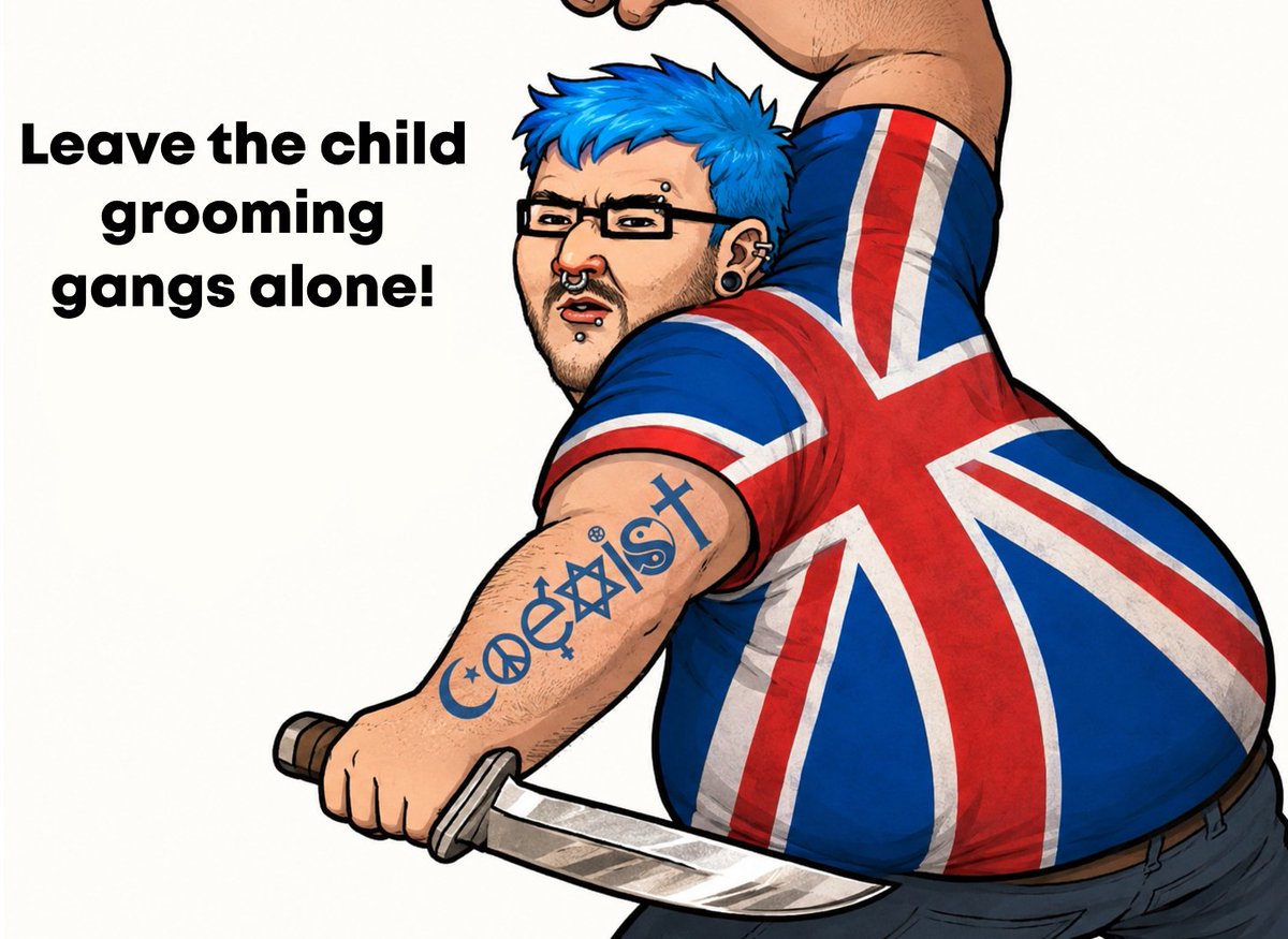 ShitpostRock's tweet photo. -250,000 British girls were assaulted,tortured and raped with the goverment covering up majority of it 
-''BUT WHAT ABOUT THIS GROUP OF DRUNK GUYS CATCALLING ONE WOMAN HUH???''

I feel nothing but pity for normal Brits who have to live with animals like these https://t.co/qxIuDTilbW