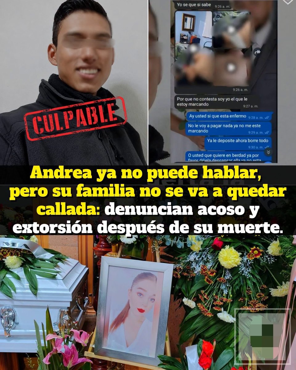 VigiaCiudadano7's tweet photo. Andrea Sánchez era maestra en Chihuahua. Falleció hace unas semanas, pero según la denuncia de su familia, la violencia que vivió no terminó con su muerte.

Un hombre que presuntamente fue su pareja y que pertenece a la Guardia Nacional habría seguido contactando a familiares, amistades y personas de la comunidad donde Andrea trabajaba como docente.

La familia señala algo aún más grave: que este hombre habría difundido contenido íntimo de Andrea sin su consentimiento y que presuntamente exigía dinero a cambio de no seguir compartiéndolo.

Esto podría constituir amenazas, extorsión, violencia digital, acoso y una brutal forma de revictimización.

Lo más indignante es que, según la denuncia, la familia acudió a pedir ayuda y fue enviada de una institución a otra sin soluciones concretas, como si al haber fallecido Andrea ya no hubiera nada que investigar.

Andrea tenía nombre, familia, alumnos, una vida y su dignidad no terminó con su muerte.

La Fiscalía General del Estado de Chihuahua debe investigar estos hechos con seriedad, ubicar al señalado, proteger a la familia y garantizar justicia.

Una familia que ya está rota por el duelo no debería tener que seguir enfrentando miedo, acoso e indiferencia institucional.
¡Justicia para Andrea Sánchez! 

Apoyemos a que su familia pueda llorarla en paz.

#chihuahua #Justicia #Indignante #Alerta