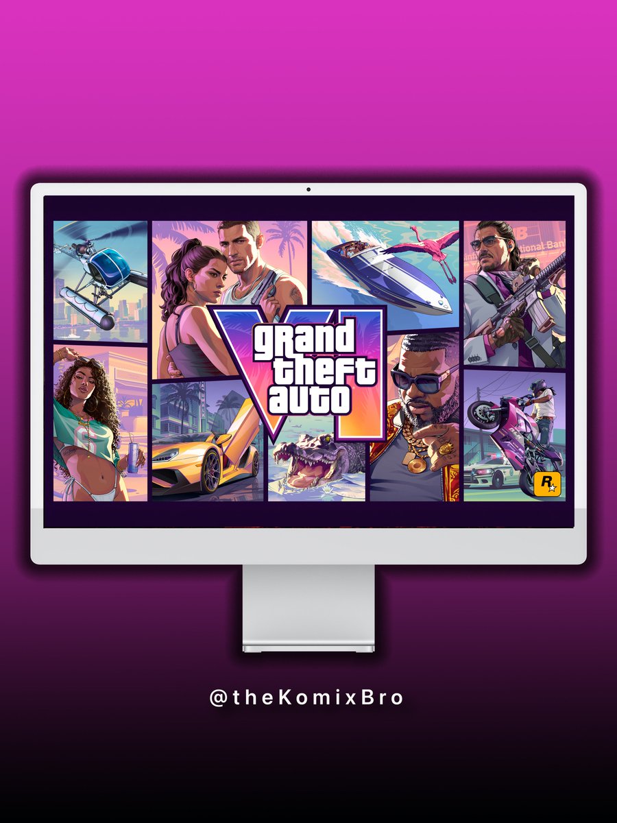 theKomixBro's tweet photo. GTA 6 - Grand Theft Auto VI
4K PC Desktop Wallpaper!

💥 OFFICIAL KEY ART
🖥️ 4K | 3840 x 2400 
💥 #GTA6
