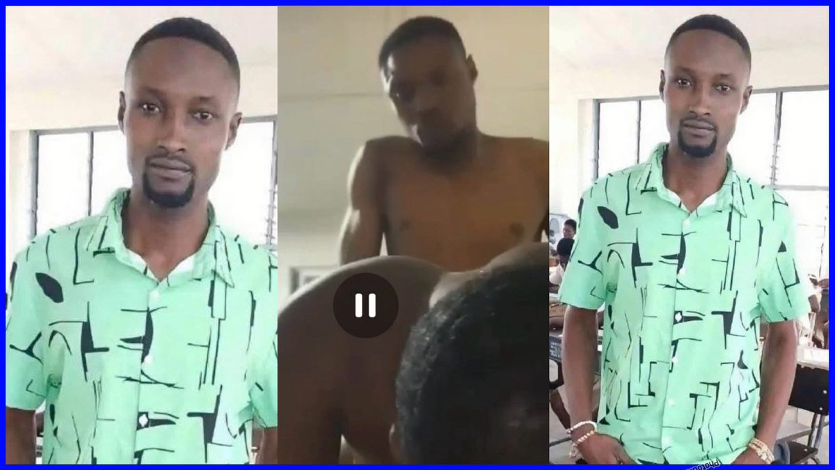 Dklassgh's tweet photo. "Sir I'm tired, please stop" - Another SAD video of Bole SHS Teacher Drilling A Student Inside His Room While She Was Crying And Begging Him To Stop Emerges

PART 2 available -  https://t.co/0mjIG4csgL https://t.co/RiEsjSsU8X