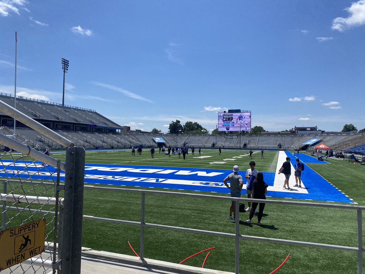 MackGrab's tweet photo. I had a great time with @MT_FB yesterday.

Went 13/18 on FG, had one of the best kickoff legs, and made the punt comp.

Thanks for a great camp. @CoachCioffi 

@roberthersh15 @coach_mcdowell @CoachEkanem @Chris_Sailer https://t.co/HjKw9R8vGF