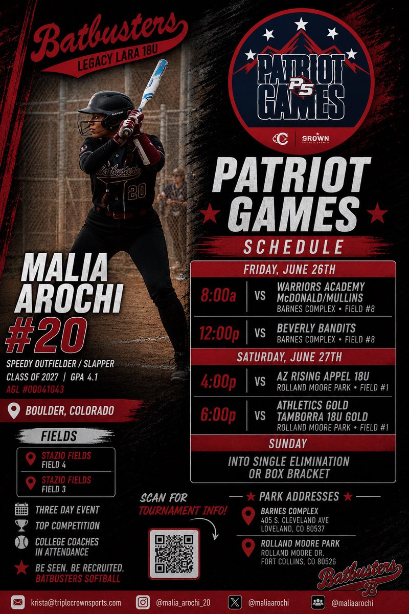 maliaarochi's tweet photo. Patriot &amp; IDT Games Up Next!!! #slapper #uncomitted27 #outfielder https://t.co/bMWMnAt4mu
