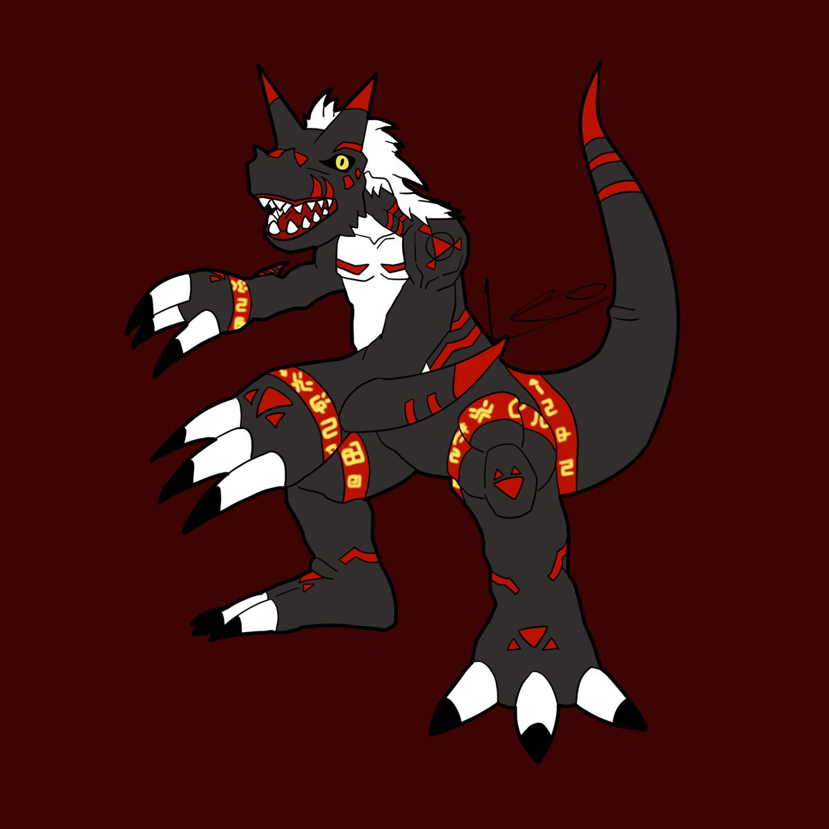 AllTheDigimon's tweet photo. 101 - BlackGrowlmon https://t.co/muZRLA5Xyc