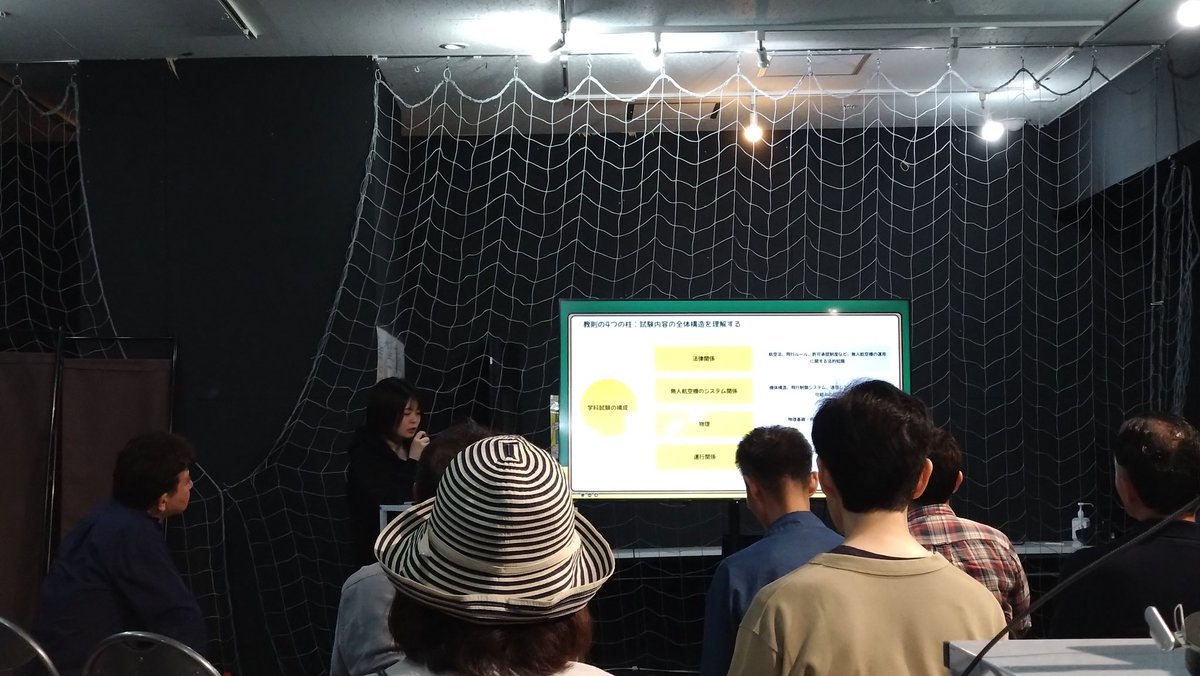 Droneschool_Dso's tweet photo. チームハミングバードの勉強会を開催しました🙌
今回は二等資格をお持ちの方向けに一等資格の学科試験や実施試験の内容を体験いただきました👍

約20名の受講生、卒業生にご参加いただきました🥰
ご参加いただきました皆様、ありがとうございます👏 https://t.co/De8N65wnd0