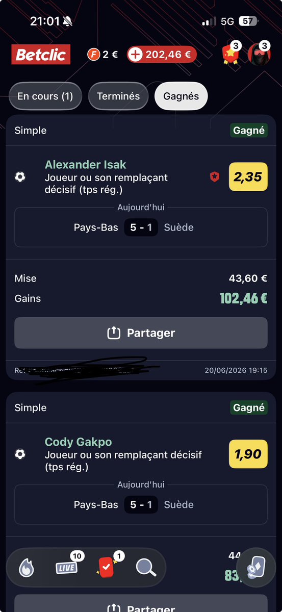 MonkeyDJsc's tweet photo. On vas continuer de suivre le crackkkk @el_libro01 qui gère bien ses paris sportifs j’ai commencé à 20€ j’en suis actuellement à 200€ merci ! @WinamaxSport allez vous faire bande d’escros et de voleurs @Winamax honte à vous ! Pas de cash out quand on gagne uniquement l’inverse https://t.co/ZaNSqjxzmB