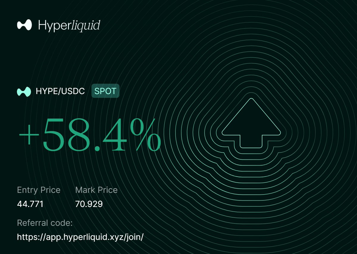 tomslack91's tweet photo. Trade $HYPE/USDC on @HyperliquidX using my referral code https://t.co/vBDLTavoxc

HYPERLIQUID https://t.co/NfjUD3TMRF