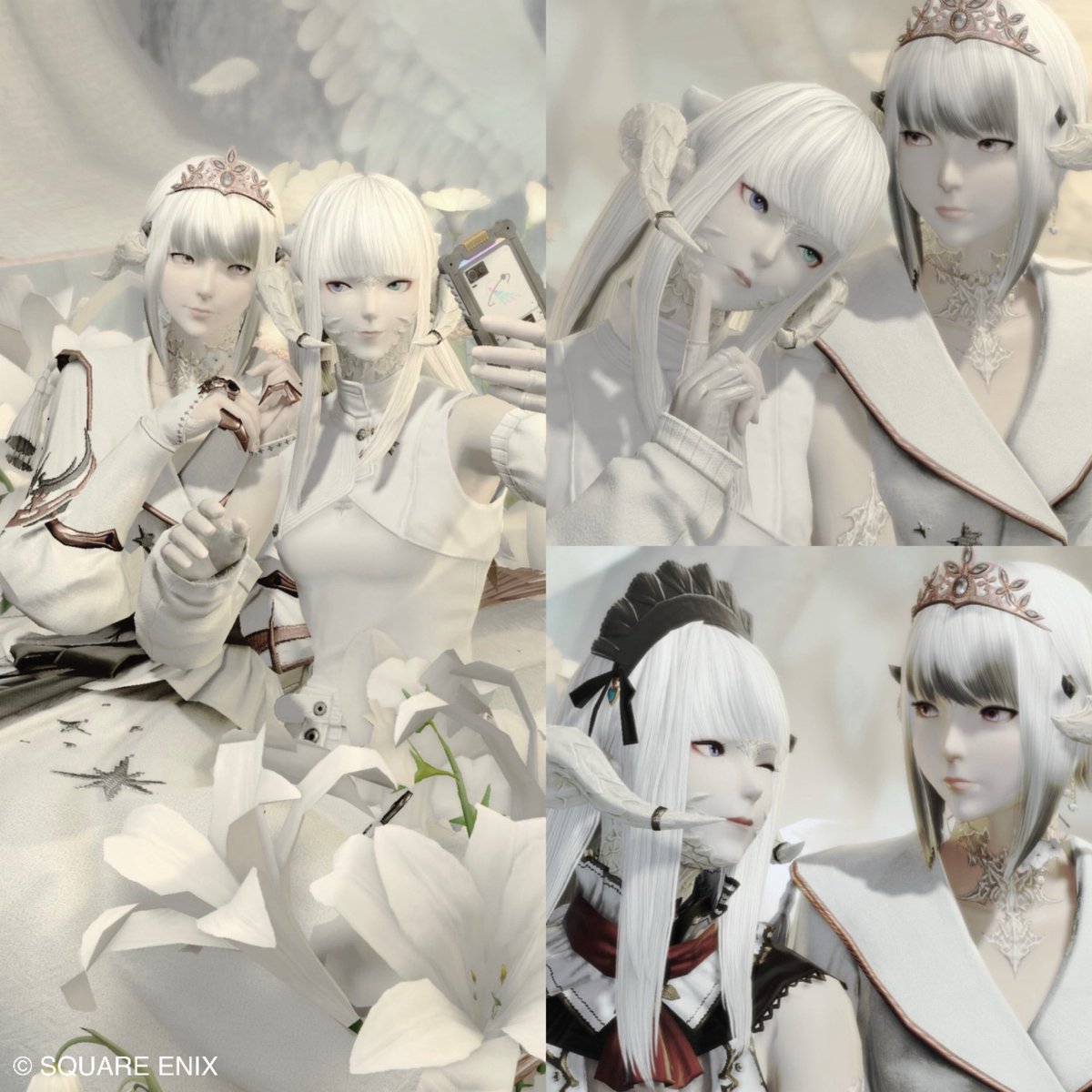 Sirius_FFXIV's tweet photo. おはようございます- ̗̀ ☺︎  ̖́-
ライアさんとまっちろ撮影会🤍

一緒に白い空間へ溶けてきました！
ビジュが🔄最高品質🔄すぎる🫶🏻

#Erythria   #おはウラ  #FF14SS https://t.co/SFHVu9LecK