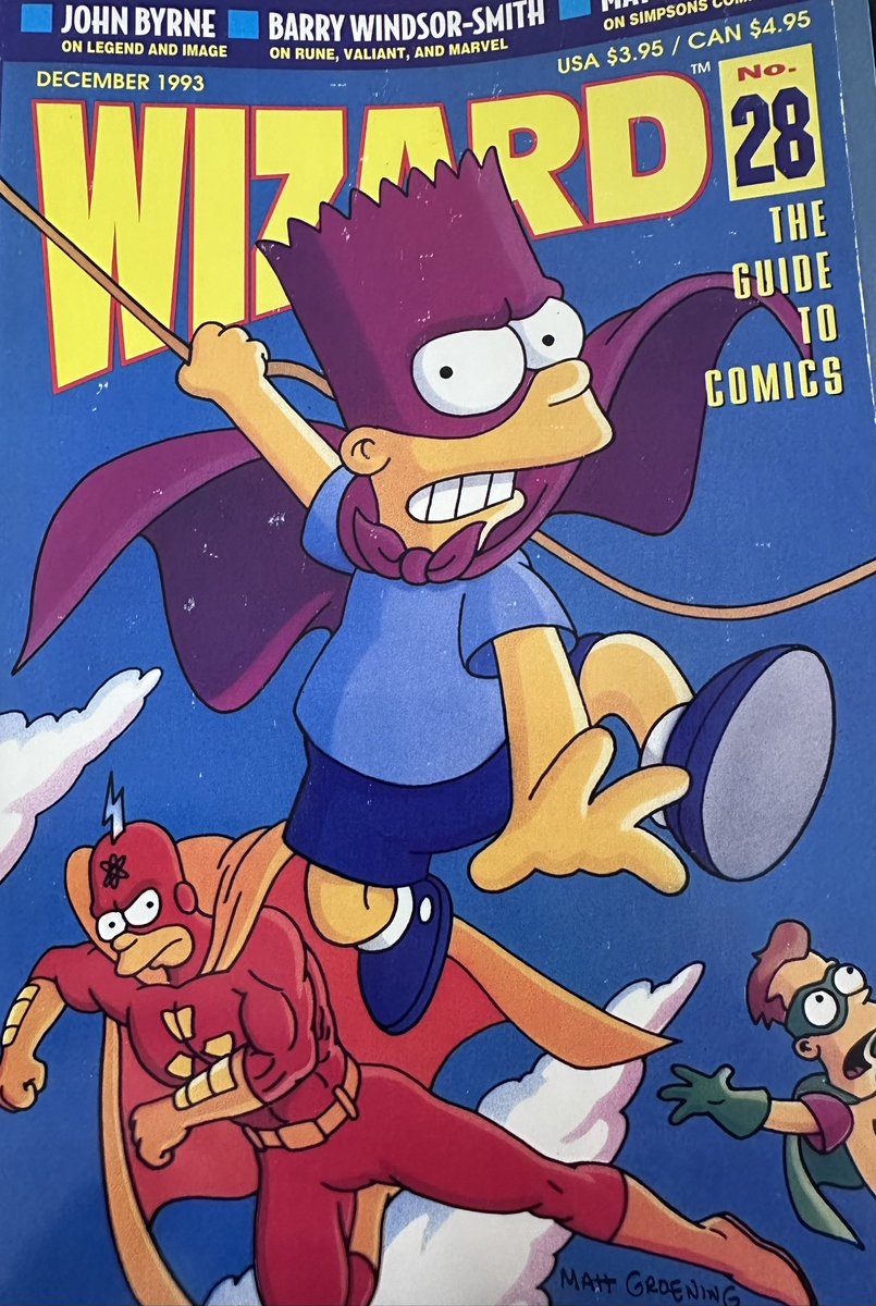 _gabagool's tweet photo. Saturday night reading! This time it’s Wizard Magazine # 28 from December of 1993. I didn’t get this one as a kid so this is the 1st time I’m flipping through it. I really love looking at the old ads and comic news. It’s a wild trip of nostalgia https://t.co/zN04J9CyII