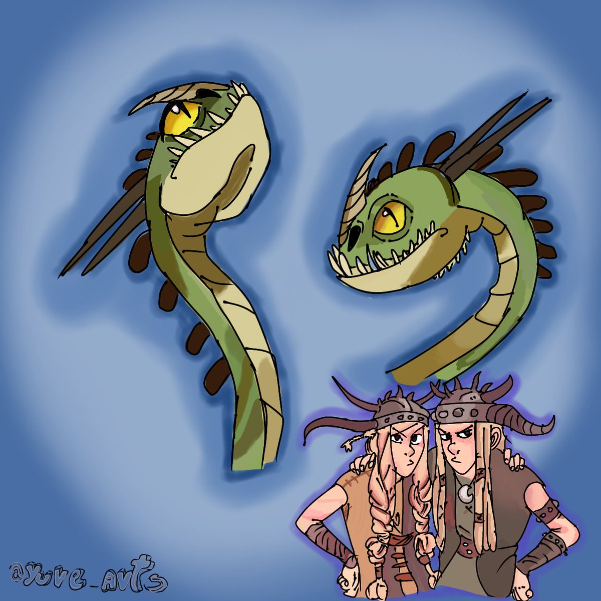 yurelis_herrera's tweet photo. Brutildo y brutilda Son Mis gemelos favoritos 💛ya era la otra q les tocaba 

#dibujos #arts #digitalartㅤㅤㅤㅤ #dragones #entrenandoamidragon #notavo #practicando https://t.co/vLOnujqehw