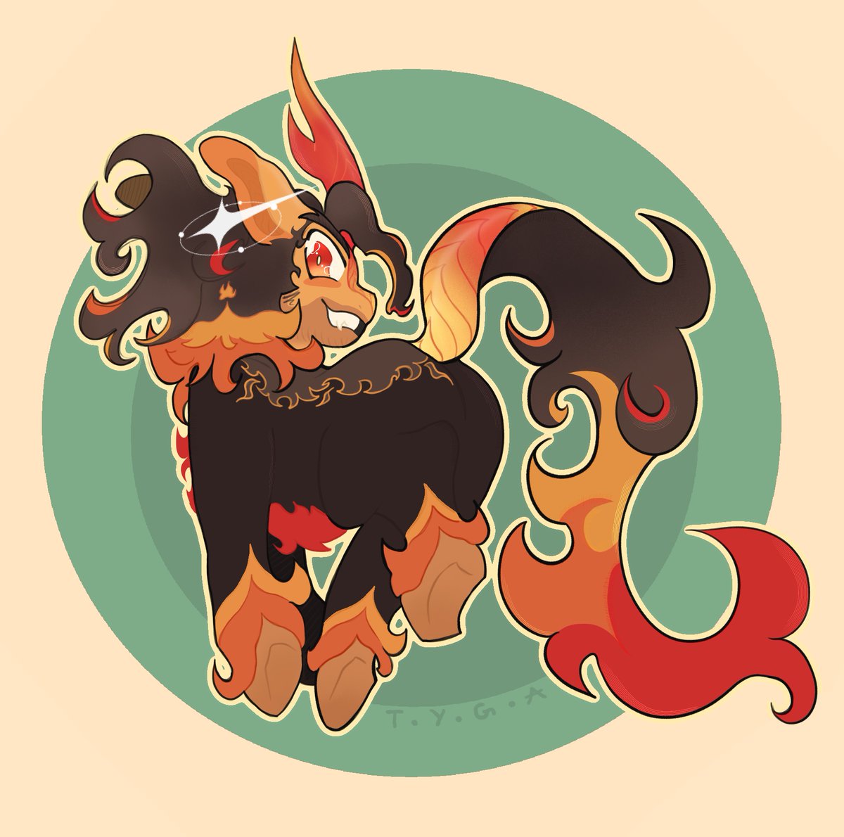 tygerzzzz's tweet photo. This is my truth,,, kirin Flambae✨ Close up &amp; non filter version below ⬇️ 
Do we want to see human Kirin Flambae or other Dispatch ponies next?

#Flambae #Dispatch #dispatchfanart 

ib by @/fyshklone ‘s Kirin Flam https://t.co/kYJumVKLZu