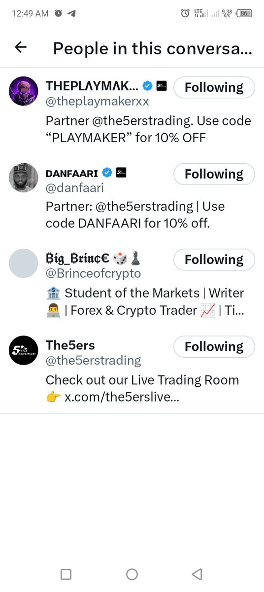 Rexxwins's tweet photo. @theplaymakerxx @the5erstrading @Brinceofcrypto @danfaari @KINGKLC001 All done, screenshot proof below.

@SNOW_fx 
@IliyaKizito 
@SOLOMON1234x 
Participate guys 🔥

Thank you for the chance 🙏 https://t.co/KaG0bHVfOr