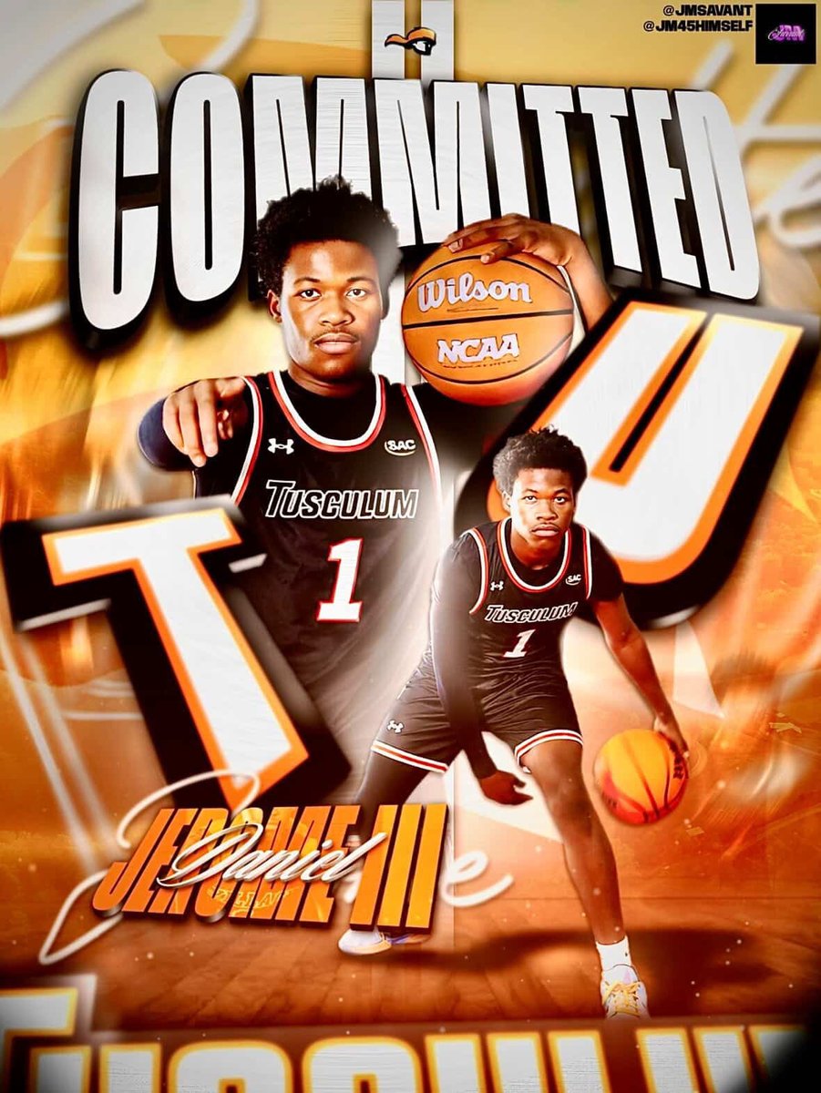 DanielJ3rome's tweet photo. I’m back on twitter an back with an announcement!! I’ll be taking my future to tusculum university I know I’ll bring what I’ll need to bring for me to develop with this team I’m not coming to take over, I’m coming to take it all (together)!
@TusculumMBB @CoachJ_Miller1 #pioneers! https://t.co/f4IJd9AjW6