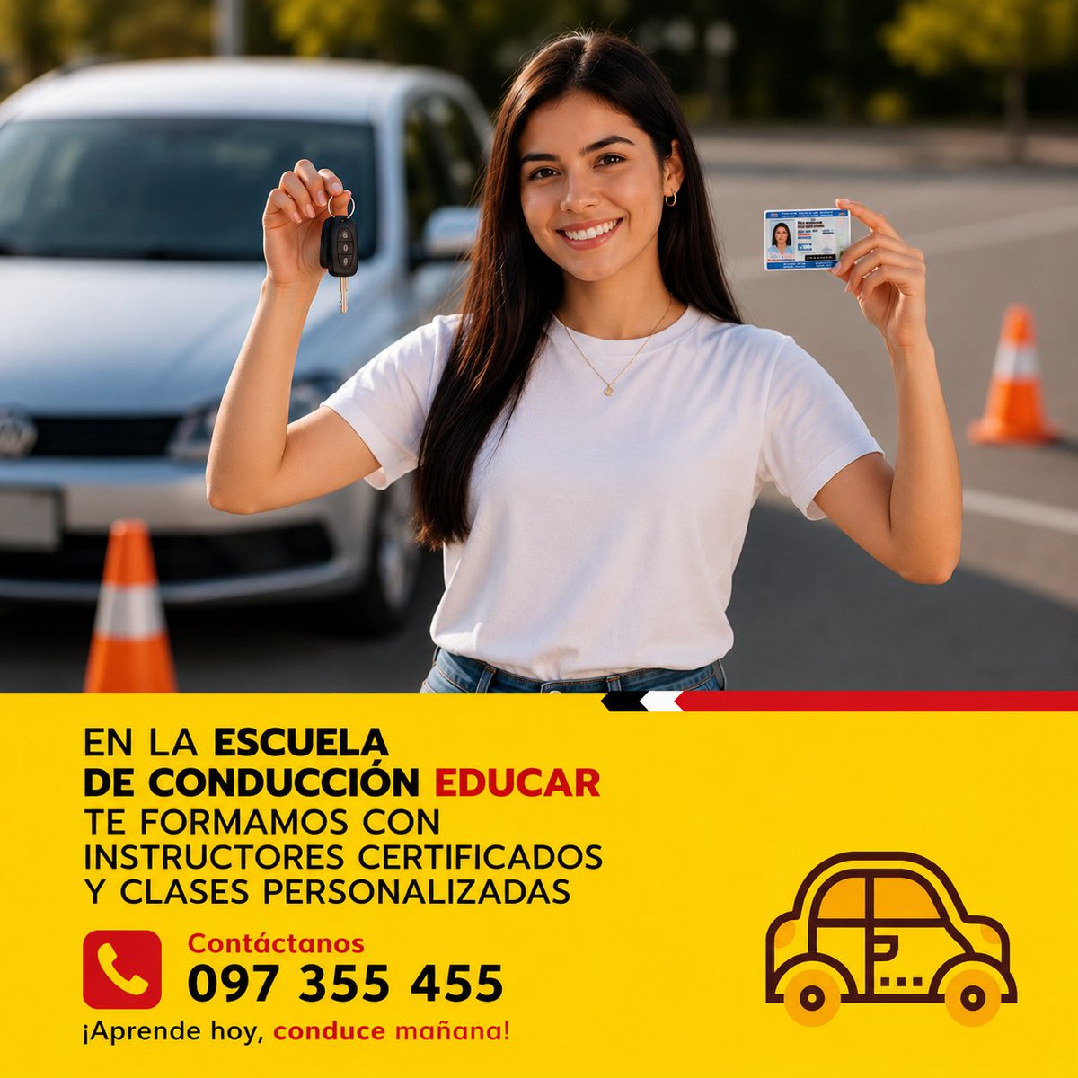 TuMejorManiobra's tweet photo. 🚗 ¿Pensando en sacar tu licencia?
En EduCar te formamos con clases personalizadas y acompañamiento profesional.
📞 097 355 455
📍 Rivera 441, Santa Lucía
Sacá tu licencia con confianza. ✅
#EduCar #LicenciaDeConducir #SantaLucía https://t.co/tEueWoAwZT