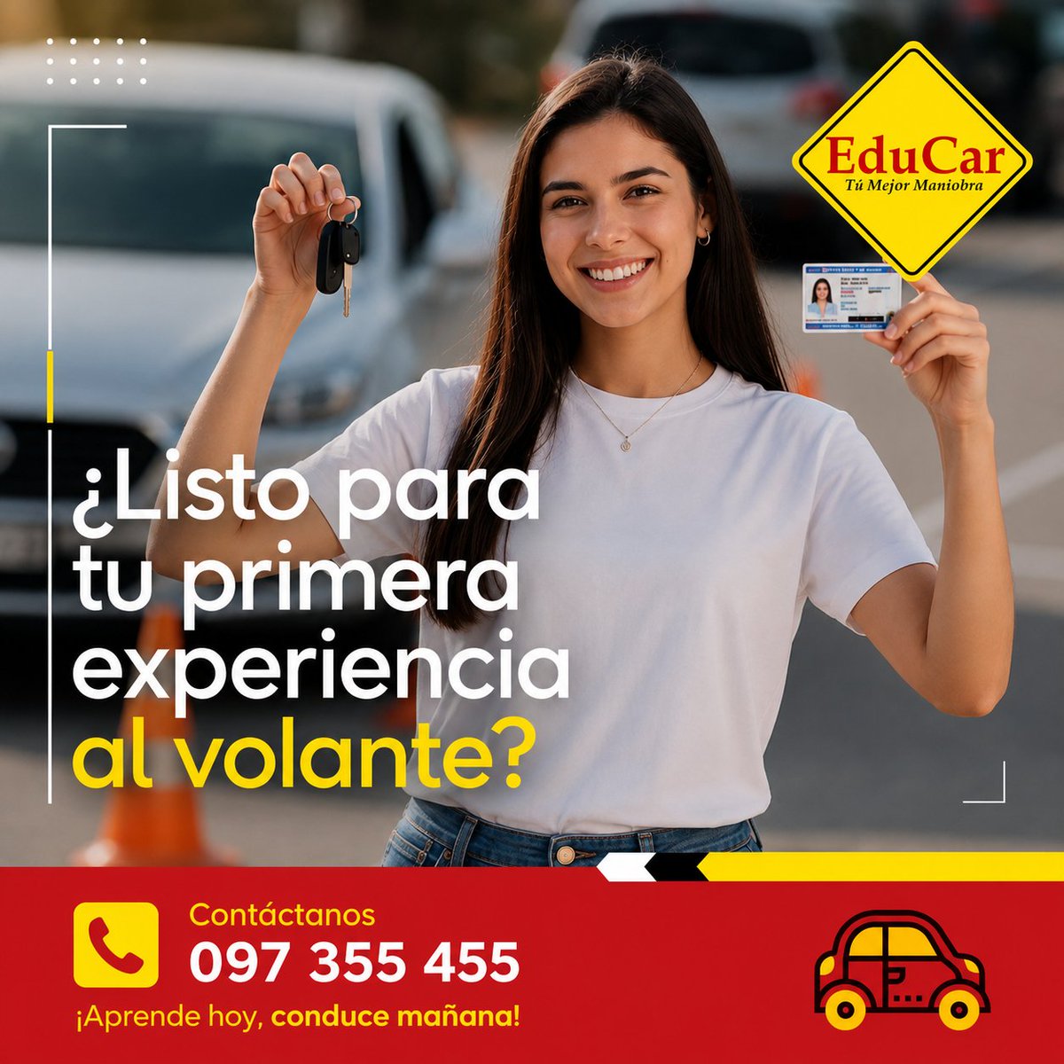TuMejorManiobra's tweet photo. 🚗 ¿Pensando en sacar tu licencia?
En EduCar te formamos con clases personalizadas y acompañamiento profesional.
📞 097 355 455
📍 Rivera 441, Santa Lucía
Sacá tu licencia con confianza. ✅
#EduCar #LicenciaDeConducir #SantaLucía https://t.co/tEueWoAwZT