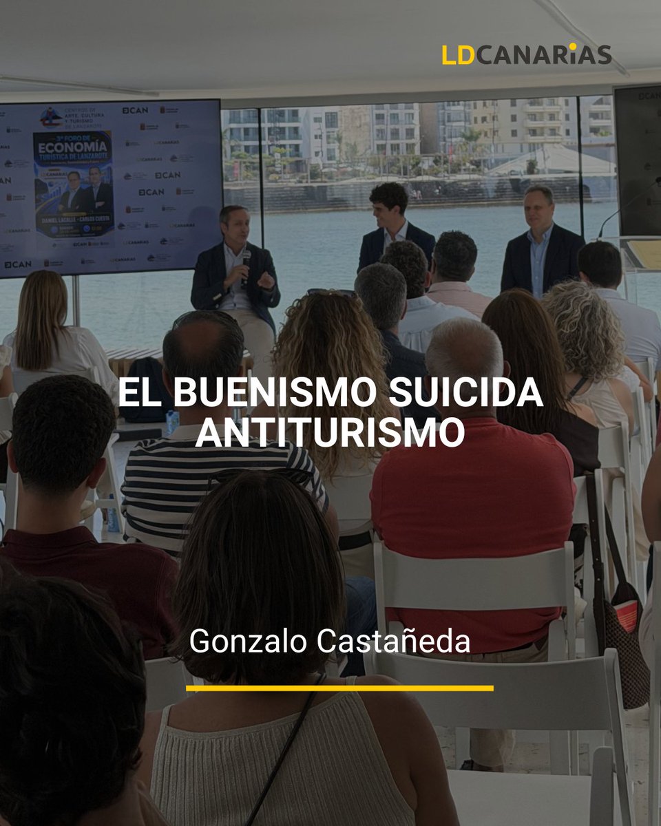 LDCanarias's tweet photo. #Editorial | El buenismo suicida Antiturismo

El III Foro de Economía Turística de Lanzarote dejó claro algo evidente: si un recurso no se utiliza, deja de ser un recurso. La memoria de las generaciones canarias que solo conocieron hambre y miseria basta para desmontar el buenismo antiturismo. El verdadero problema de la vivienda no está en quien nos visita, sino en una clase política mediocre incapaz de entender principios económicos básicos.

✍️ Escrito por Gonzalo Castañeda
🔗 Noticia completa en el link de bio.